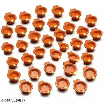 Water Sensor Diya for Home Decoration Floating Led Light Diya (Pack of 48)